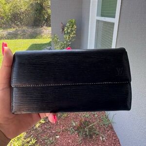 Louis Vuitton Black Epi Leather Trifold Wallet